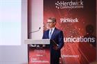James Lyons speaking at PRWeek’s Crisis Communications conference in 2022