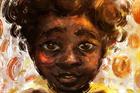 Painting of smiling Black child
