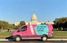 Image of the tampon van in front of the US capitol