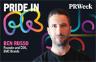 Pride in PR logo with headshot of Ben Russo
