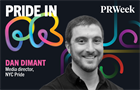 Pride in PR logo with headshot of Dan Dimant