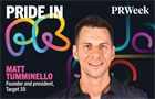 Pride in PR logo with headshot of Matt Tumminello